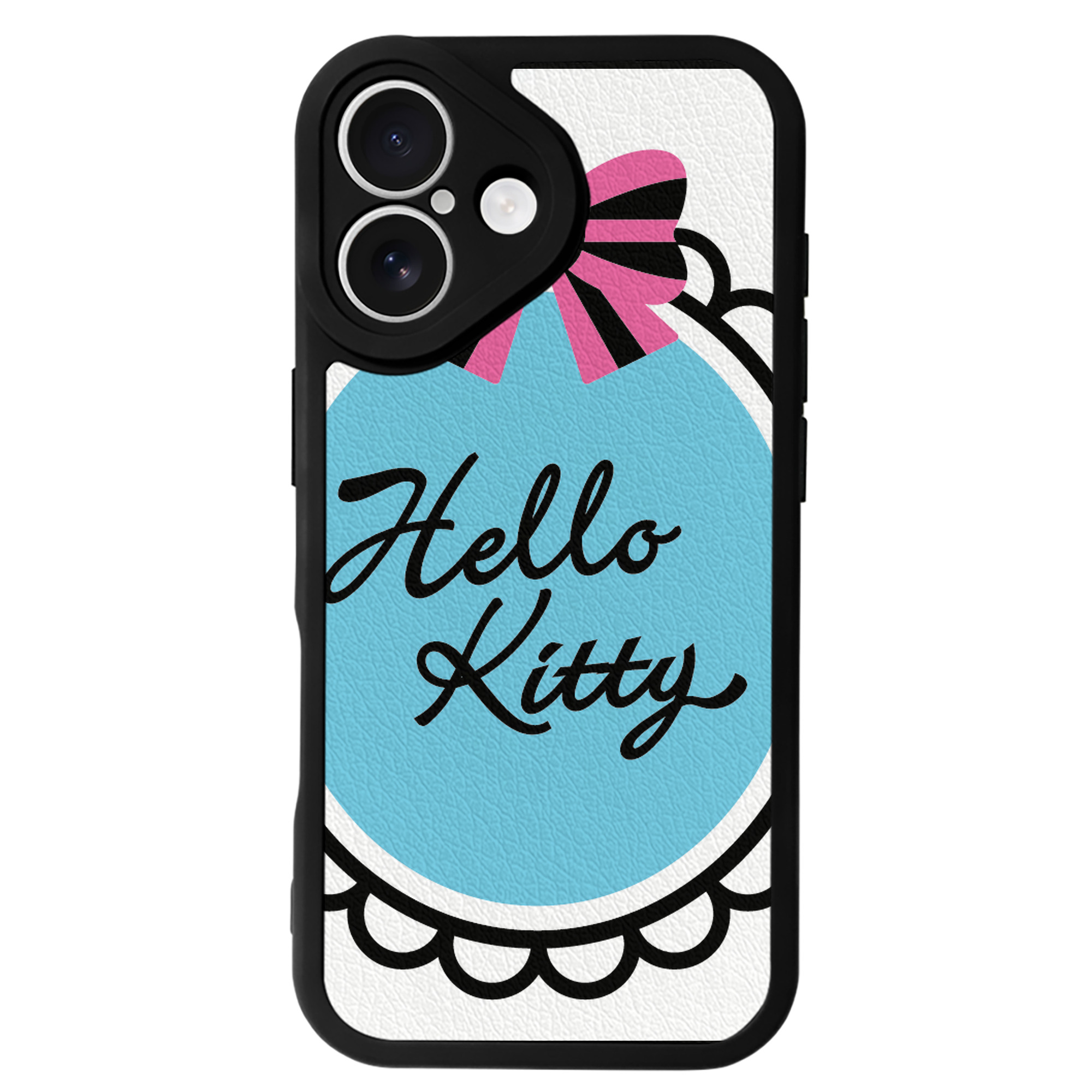 （画像用） Hello Kitty ハローキティ 【iPhone 16シリーズ対応】シリコンスマホケース（レザー調） 材質：シリコン